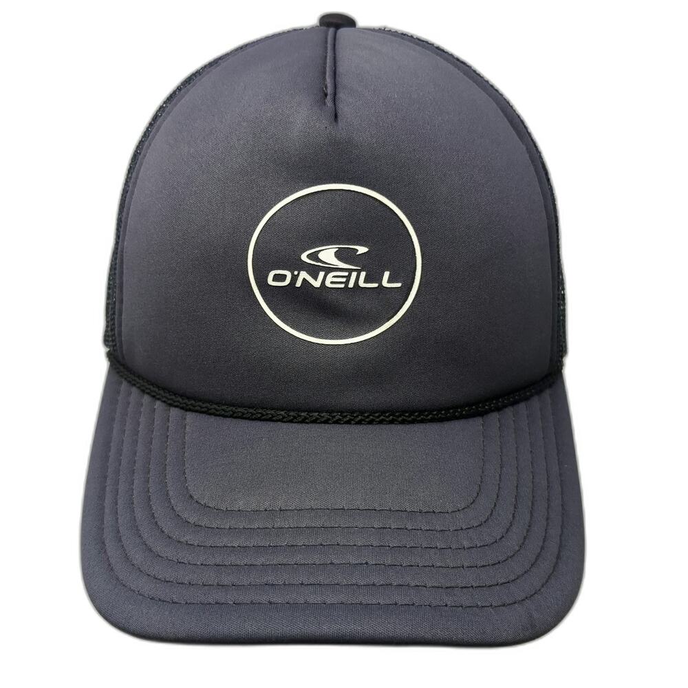 O'Neill Trucker Hat Gray One Size Snapback Mesh Rope Circle Logo Surf Sun Hat